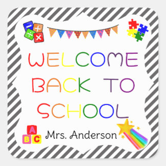 Welcome Back to School First Day at School Sticker