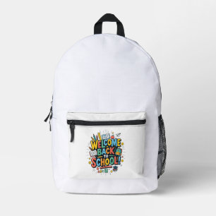 Welcome Back To School First Day Classroom Printed Backpack
