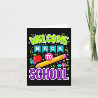 Welcome Back To School First Day Of School Card