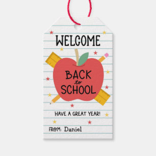Welcome Back To School First Day of School Gift Tags