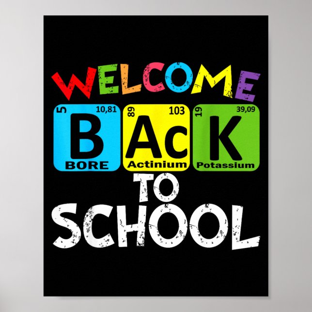 Welcome Back To School First Day Of School Poster (Front)