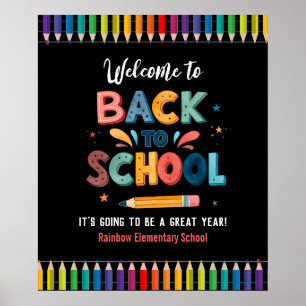 Welcome back to school  , First day of school Poster