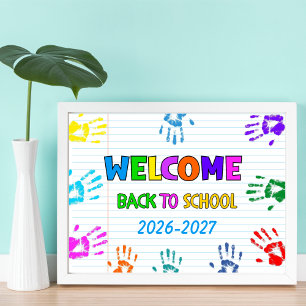 Welcome Back To School First Day Of School  Poster