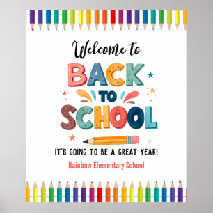 Welcome back to school  , First day of school Poster