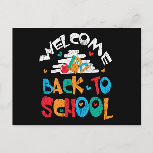Welcome Back To School First Day of School Student Postcard (Front)