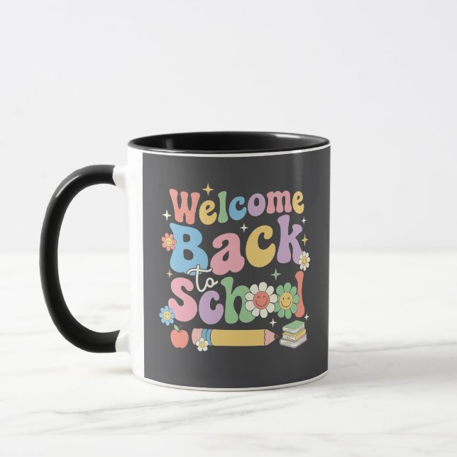 Welcome Back to School First Day of School Teacher Mug (Left)