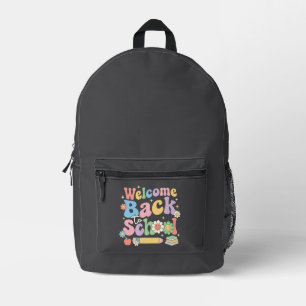 Welcome Back to School First Day of School Teacher Printed Backpack