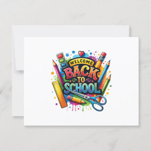 Welcome Back To School First Day of School Teacher RSVP Card