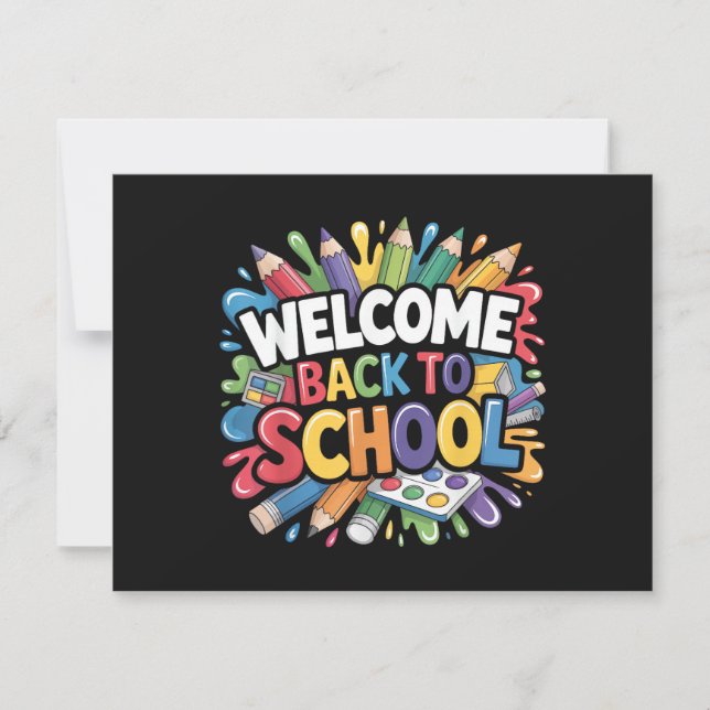 Welcome Back to School First Day of School Teacher Save The Date (Front)