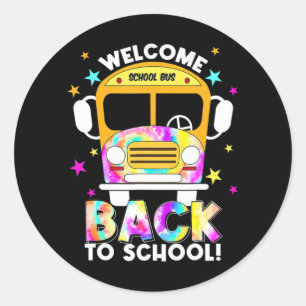 Welcome Back To School for Bus Drivers Transportat Classic Round Sticker