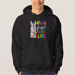 Welcome Back To School Fourth Grade No Prob Llama Hoodie