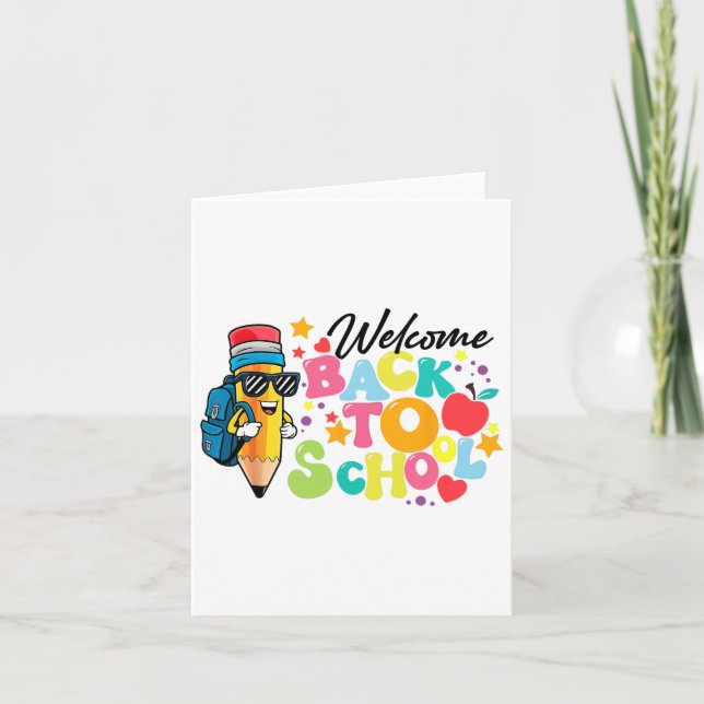Welcome Back To School Funny Teacher Love  Card (Front)