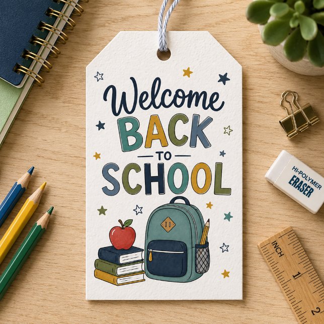 Welcome Back to School Gift Tags (Welcome Back to School Favor Tag )