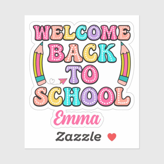 Welcome Back To School Groovy Paper Aeroplane (Sheet)