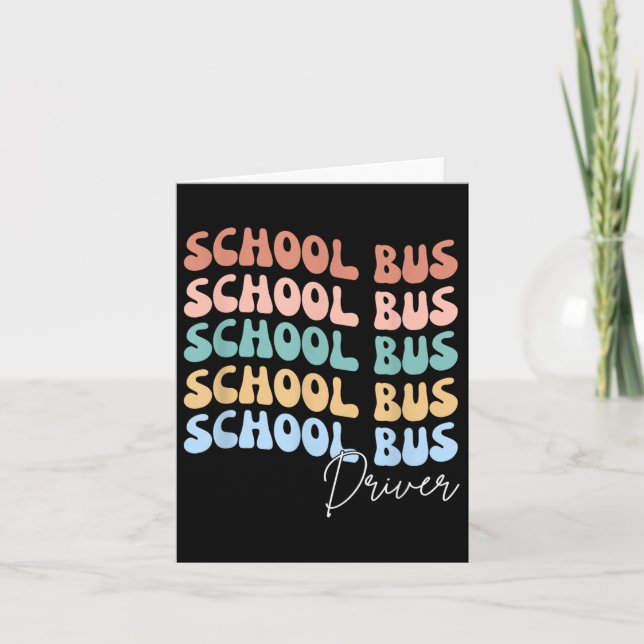Welcome Back To School Groovy Retro Funny School B Card (Front)