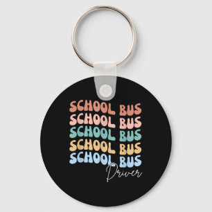 Welcome Back To School Groovy Retro Funny School B Key Ring