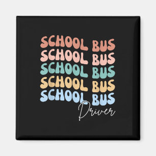 Welcome Back To School Groovy Retro Funny School B Magnet