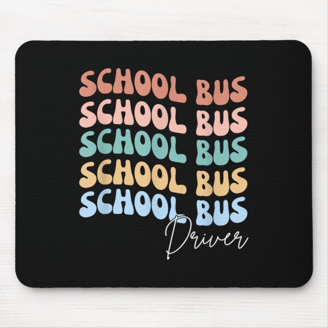 Welcome Back To School Groovy Retro Funny School B Mouse Pad (Front)