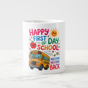 Welcome Back To School Happy First Day Large Coffee Mug