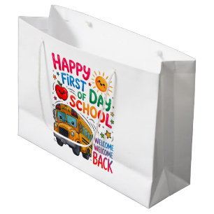 Welcome Back To School Happy First Day Large Gift Bag