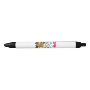 Welcome Back To School Happy First Day Teacher Bus Black Ink Pen