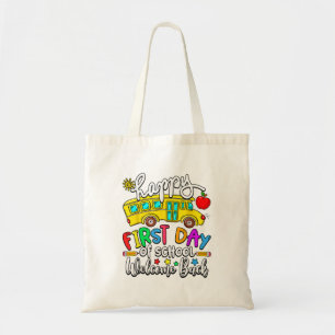Welcome Back To School Happy First Day Teacher Bus Tote Bag
