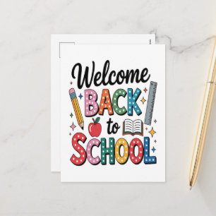 Welcome Back To School Holiday Postcard