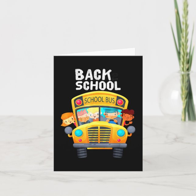 Welcome Back To School  I Love My School School Bu Card (Front)