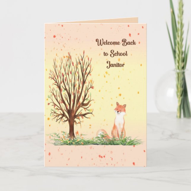 Welcome Back to School Janitor Card (Front)
