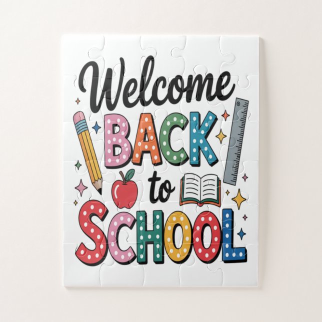 Welcome Back To School Jigsaw Puzzle (Vertical)