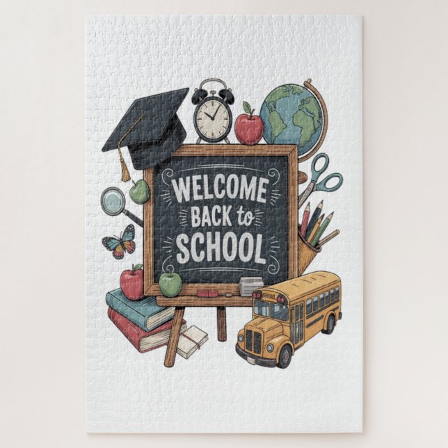 Welcome Back To School Jigsaw Puzzle (Vertical)