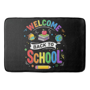 Welcome Back to School Kids Teacher First Day Bath Mat