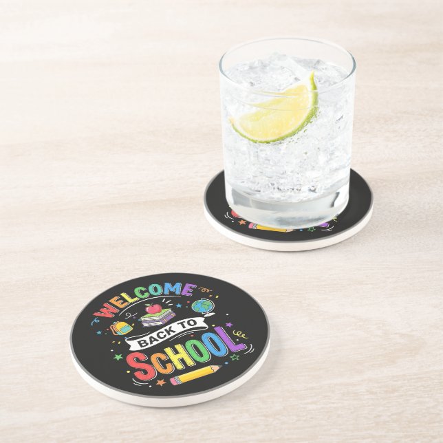 Welcome Back to School Kids Teacher First Day Coaster (Side)