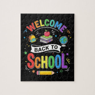 Welcome Back to School Kids Teacher First Day Jigsaw Puzzle