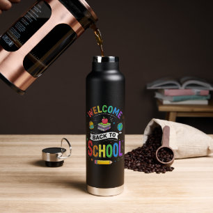 Welcome Back to School Kids Teacher First Day Water Bottle