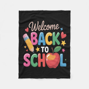 Welcome Back To School Learning Adventure Fleece Blanket