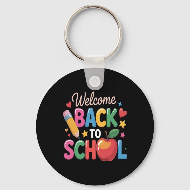 Welcome Back To School Learning Adventure Key Ring (Front)