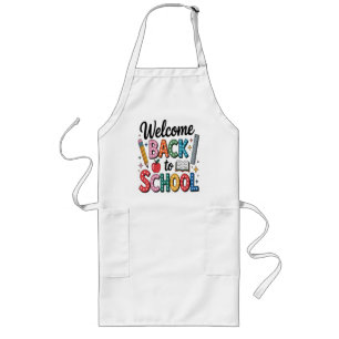 Welcome Back To School Long Apron