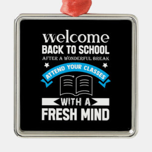Welcome Back To School Metal Ornament