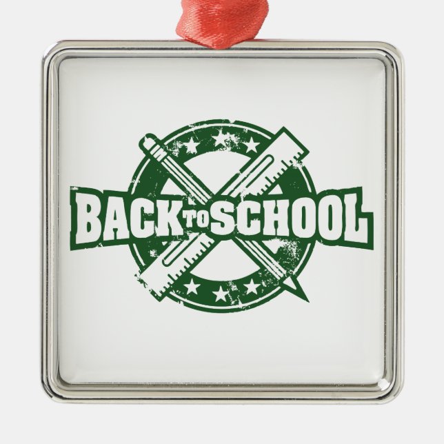 Welcome Back To School Metal Ornament (Front)