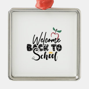 Welcome Back To School Metal Ornament