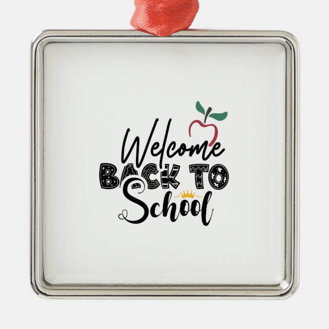 Welcome Back To School Metal Ornament (Front)