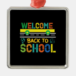 Welcome Back To School Metal Ornament