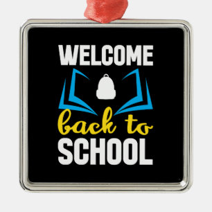 Welcome Back To School Metal Ornament