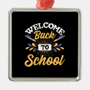 Welcome Back To School Metal Ornament
