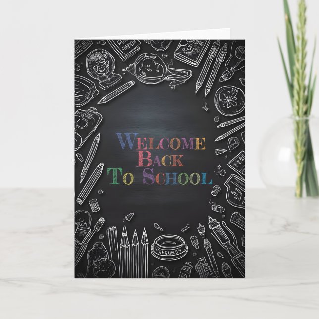 Welcome Back to School – New School Year Card (Front)