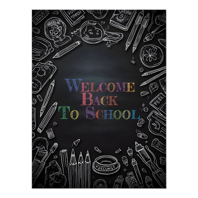 Welcome Back to School – New School Year Poster (Front)