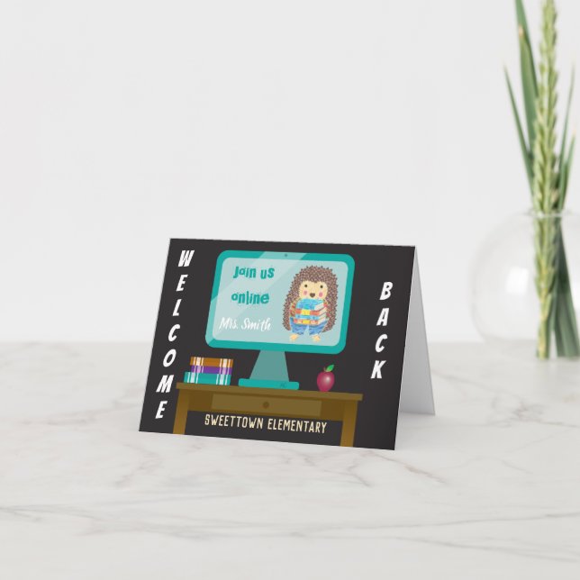 Welcome Back-to-School Online Class Card (Front)