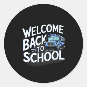 Welcome Back To School Outfit School Bus Driver Me Classic Round Sticker