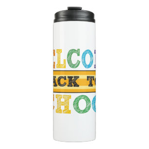 Welcome Back to School – Pencil Illustration Thermal Tumbler